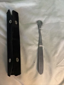 Instrumento de diagnóstico de 1 cabeza de molinete neuro cromo claro de colección con estuche de cuero - Imagen 1 de 13