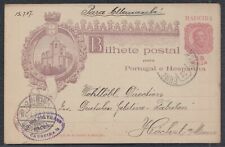54563) Madeira FUNCHAL 1907 Ganzsache Postkarte nach HÖCHST