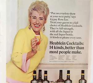 Gypsy Rose Lee Heublein Whiskey Sour Cocktails Vintage 1967 Ad Magazine Print - Bild 1 von 5