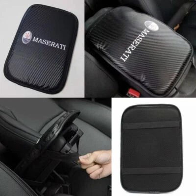 JDm Carbon Fiber Car Center Console Armrest Cushion Mat Pad Cover for Maserati - Image 1 of 2