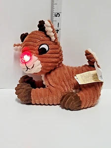 Rudolph The Red Nosed Reindeer Plush 5” Sings & Nose lights Up - Picture 1 of 7