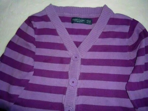 Faded Glory Girls Kids V Neck Cardigan Sweater size L (10-12) - Picture 1 of 3