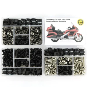 Kit de sujeción de pernos de carenado completo de acero apto para HONDA GL1800 GOLDWING 2001-2018 - Imagen 1 de 17