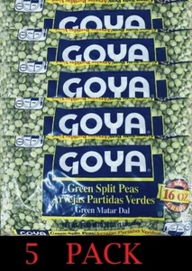 5x Goya Dry Green Split Peas 16 oz Bag - No 1 Grade - 5 PACK - Picture 1 of 3