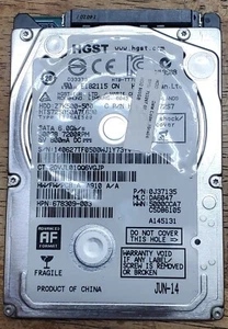 HGST Z7K500-500 (500GB) 32MB SATA 6GB/s 2.5" 7.2 RPM Hard Drive H2T5003272S7 - Afbeelding 1 van 1