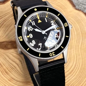 Tandorio 20ATM 40mm Black Men Watch NH35 PT5000 Automatic Sapphire - Picture 1 of 27
