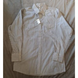 White Horse Western Pearl Snap Langarm Western Rockabilly Herren Large Hemd - Bild 1 von 10