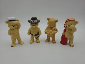 Vintage Danbury Mint Teddy Bear Collection Fine Bone China Lot 4 Figurines - Picture 1 of 10