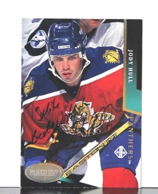 1993/94 Parkhurst #76 Jody Hull Panthers Autographed - Image 1 of 2