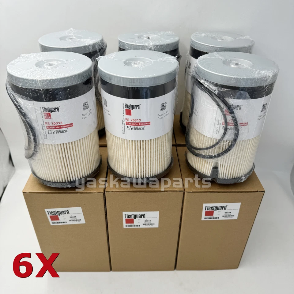 6PCS Fleetguard FS20313 Cummins Volvo D11/D13 Mack MP7/MP8 Fuel Separator