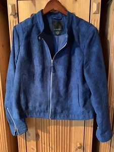 Damen KUNSTLEDERJACKE , LEDERJACKE , Velours, Blau , AMISO , Gr. 42 - Bild 1 von 3