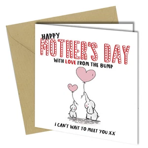#924 MOTHERS DAY Card Mum Dad Daddy Mummy To Be From The Baby Bump First Card - Picture 1 of 2