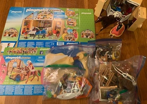 HUGE HORSE LOT Playmobil 5418 5518 5108 Country Pony Farm stable vtg Breyer girl - Picture 1 of 9
