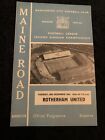 1965  Manchester City V Rotherham United Football  Programme