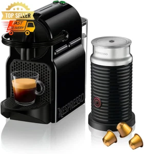 DeLonghi Inissia Coffee Machine EN80.BAE w/ Aeroccino Milk Frother 19 Bar Black - Picture 1 of 12