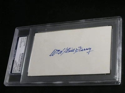 W.H. Bill Terry Autographed Index Card PSA Certified Encapsulated 2 - Image 1 of 4
