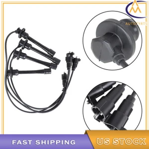 Juego de 4 cables bujía negro para Toyota 4Runner T100 Tacoma 2,4 L 2,7 L - Imagen 1 de 8