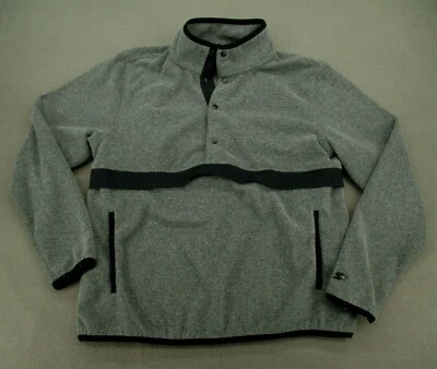 初学者夹克成人特大号纯色灰色按扣隐藏口袋男式 XL — 第 1/4 张图片