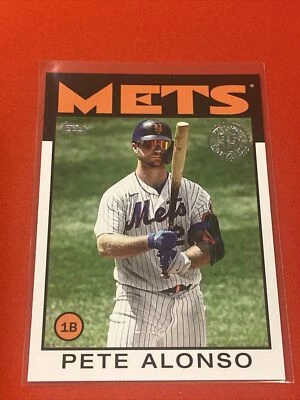 2021 Topps Series 1 Pete Alonso 1986 Insert NY Mets - Image 1 of 2