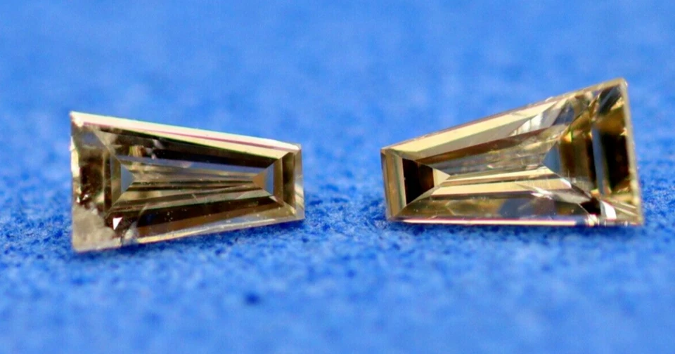 0.17 Ct Natural J/SI1 Clarity Diamond Loose Tapered Cut 2 PCS Lots Setting Stone - Image 1 of 4