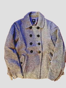 WOMEN'S GAP WOOL COAT LIGHT GRAY SIZE M - Picture 1 of 3