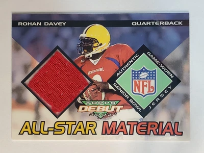 2002 Topps Debut All-Star Materials #AMRD Rohan Davey ~ New England Patriots - Image 1 of 2