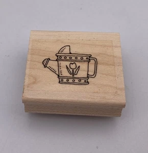 Stampin Up! Rubber Stamp WATERING CAN w/TULIP Garden - Picture 1 of 3