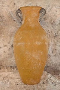 Scavo Murano style Yellow Glass Vase by Archimede Seguso 14" Tall 1950s Vintage - Picture 1 of 9