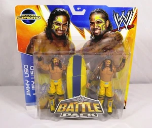 WWE Battle Pack Jimmy & Jey Uso with surfboard Action Figures Mattel 2013 - Picture 1 of 6