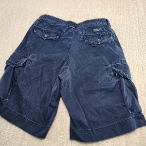 Polo Ralph Lauren Cargo Shorts Men 31 *READ Blue Heavy Cotton Twill Utility Navy - Picture 1 of 8