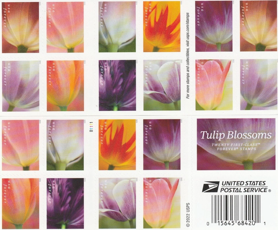 Scott# 5767-5776 TULIP BLOSSOMS 2023 MNH FOREVER STAMPS BOOKLETS of 20 - Image 1 of 1