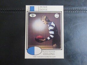 1975 SCANLENS VFL CARD. #27 PETER DOYLE. EXCELLENT PLUS.