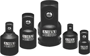 30249A 5 Stück Schlagschrauber Steckschlüssel Adapter Set, Standard SAE, 1/4, 3/8, 1/2" Cr-V Stee - Bild 1 von 4