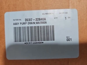 OEM Samsung Washer Drain Pump Assembly - Part Number DC97-22840A - Picture 1 of 1