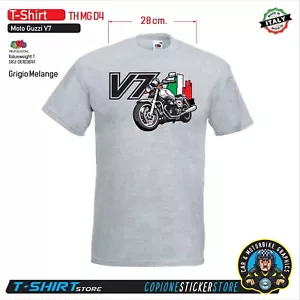 T-SHIRT Shirt passend für Moto Guzzi V7 TT Moto Style grau meliert TH MG D4 - Bild 1 von 2
