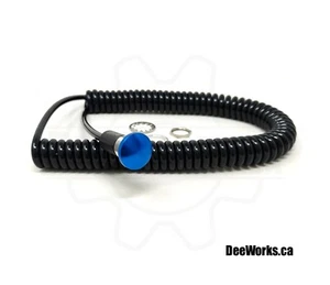 Blue Mushroom Steering Button 16mm Hole - Momentary - Blank - Bild 1 von 4