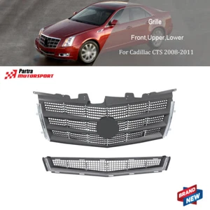 Conjunto de parrilla delantera superior inferior apto para Cadillac CTS 2008 2009 2010 2011 2 PIEZAS - Imagen 1 de 14