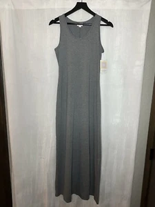 LuLaRoe ~Size S~ Gray Dani Maxi Tank Dress Scoop Neck Bodycon Stretchy NWT. - Picture 1 of 6