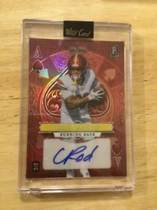 Baraja apilada de comodines 2023 Chris Rodriguez #SD-CRA Red Ace of Spades automática 2/2 - Imagen 1 de 2