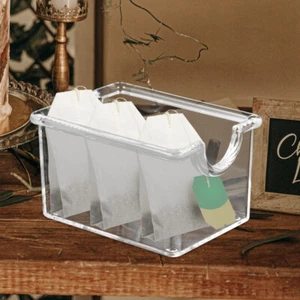 Coffee Station Accessory Cabinet Acrylic Tea Bag Organizer Tea Packet Cabinet - Picture 1 of 12