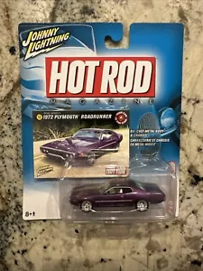 Johnny Lightning 1972 Plymouth Roadrunner White Lightning Hot Rod Magazine NEW - Picture 1 of 8