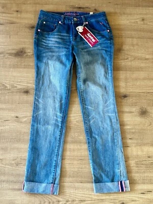 *NWT* Justice Girls Denim Jeans - Simply Low Skinny, Pink Stitching size 14 - Image 1 of 4