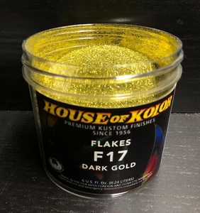 House of Kolor Metal Flake F17 Dark Gold Dry Flake 6 oz - Picture 1 of 1