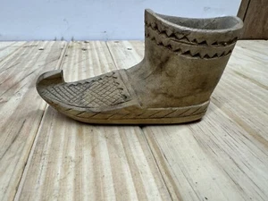 Antique Carved Wood Dutch Shoe - Picture 1 of 4