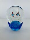 Vintage Murano Style Art Glass Two Sided Aquarium with 2 Kissing Fish 3.5 Lbs