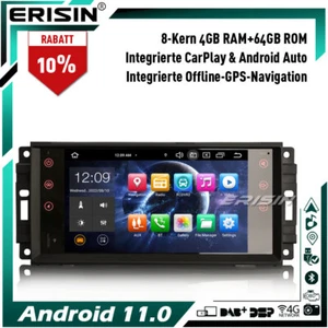 Android 11 Autoradio GPS 64GB DAB+ DSP Jeep Compass Dodge Patriot Chrysler 300C - Bild 1 von 12