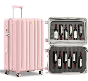 Wine Suitcase for Airplanes 12 Bottle, Wine Suitcase w/ TSA Lock, Insulated Bag - Picture 1 of 5