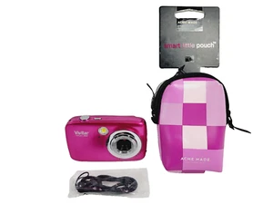 Vivitar ViviCam X022 10.1MP Digitalkamera - Metallic Hot Pink, Bundle - Bild 1 von 8