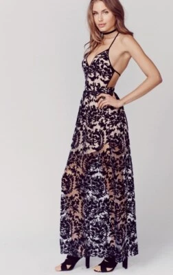 New NBD REVOLVE sexy Backless Lace Maxi Dress Sz Xs - Image 1 of 4