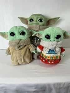 Star Wars Lot of 3 Mandalorian 12” Grogu Christmas 8” Yoda Child Baby 9” Plush - Picture 1 of 17